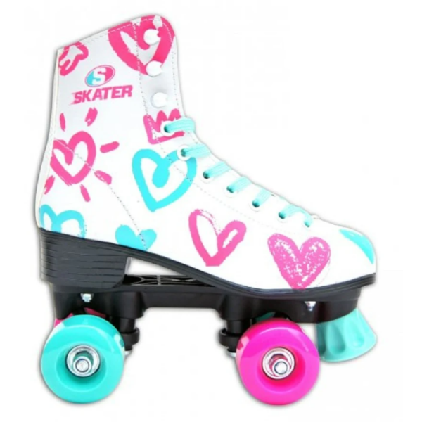 גלגיליות דגם לבבות תכלת SKATER ABEC