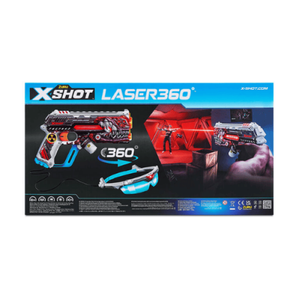 ⁦זוג רובי לייזר טאג עם משקפיים X-Shot Skins Leser 360⁩ – תמונה ⁦4⁩